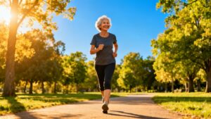 Boost your health with daily stretching and outdoor jogging | Promote flexibility, mobility, and wellness for seniors and adults through regular outdoor stretching and running routines.