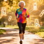 Vital Vitamin D3 supplements boost outdoor exercise benefits, supporting joint health, immunity, and overall wellness for seniors engaging in daily stretching and fitness routines.